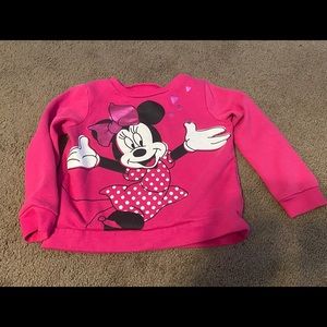 Pink Minnie Mouse sweat shirt girls size 5t